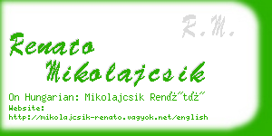 renato mikolajcsik business card